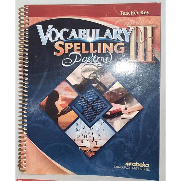 Abeka GRAMMAR & COMPOSITION III WORK-TEXT Teacher Key.  Vocabulary Spelling Poet - Picture 2 of 3